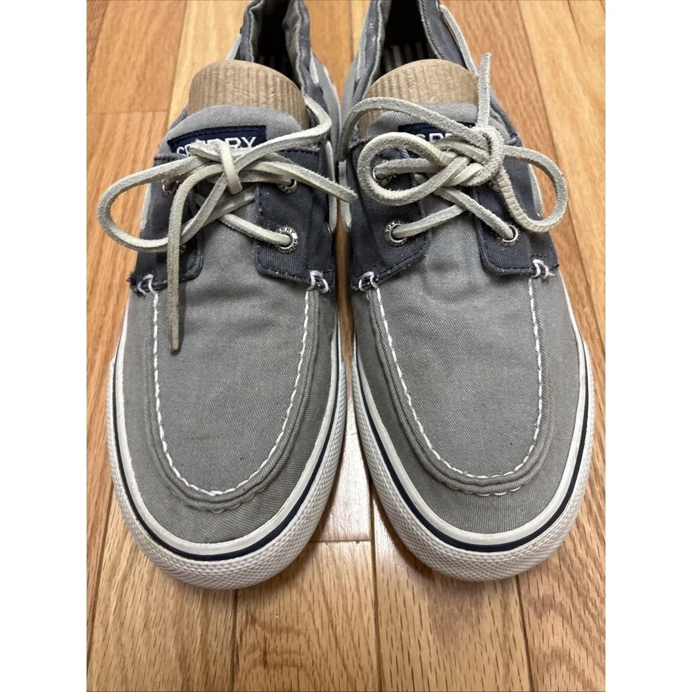 Sperry Men's Bahama II Coastal Preppy Boat Shoe Sneaker Gray - Size 8